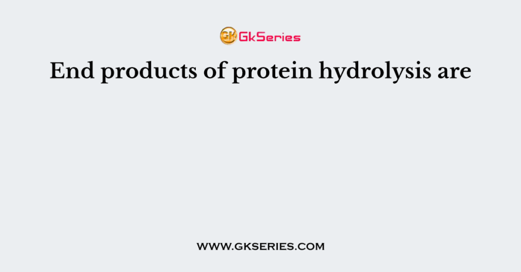 End products of protein hydrolysis are