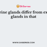 Endocrine glands differ from exocrine glands in that