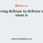 Face saving defense in defense mechanism is