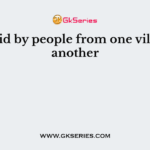 Fee paid by people from one village to another