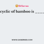 Felling cyclic of bamboo is _________