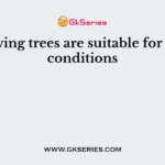 Following trees are suitable for desert conditions
