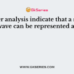Fourier analysis indicate that a square wave can be represented as