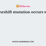 Frameshift mutation occurs when