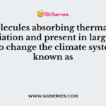 Gas molecules absorbing thermal infrared radiation and present in large quantity to change the climate system is known as