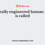 Genetically engineered human insulin is called