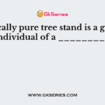 Genetically pure tree stand is a group of individual of a _________