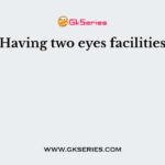 Having two eyes facilities