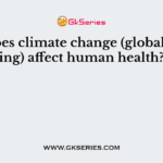 How does climate change (global warming) affect human health?