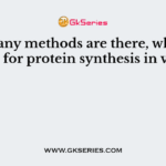 How many methods are there, which are used for protein synthesis in vitro?