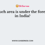 How much area is under the forest cover in India?
