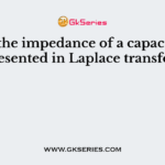 How the impedance of a capacitor is represented in Laplace transform?