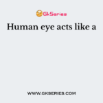 Human eye acts like a