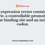 If an expression vector contains all three, viz. a controllable promoter, a ribosome binding site and an initiation codon