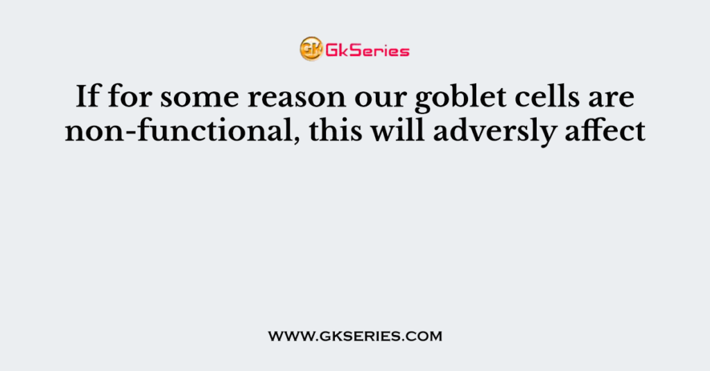 If for some reason our goblet cells are non-functional, this will adversly affect