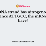 If the DNA strand has nitrogenous base sequence ATTGCC, the mRNA will have?