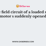 If the field circuit of a loaded shunt motor s suddenly opened