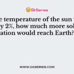 If the temperature of the sun were raised by 2%, how much more solar radiation would reach Earth?