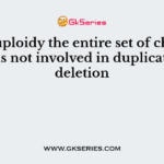 In aneuploidy the entire set of chromosome is not involved in duplication of deletion