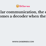 In circular communication, the encoder becomes a decoder when there is