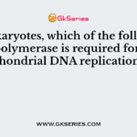 In eukaryotes, which of the following DNA polymerase is required for mitochondrial DNA replication?