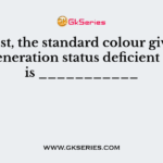 In forest, the standard colour given for the regeneration status deficient (0-20%) is ___________
