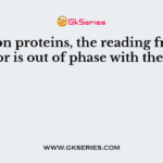 In fusion proteins, the reading frame in a vector is out of phase with the insert