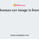 In human eye image is formed