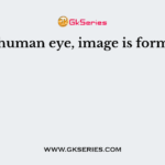 In human eye, image is formed