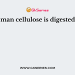 In man cellulose is digested in