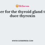 In order for the thyroid gland to produce thyroxin