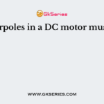 Interpoles in a DC motor must be