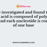 Levene investigated and found that the nucleic acid is composed of poly-nucleotides and each nucleotide is composed of one base