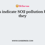 Lichens indicate SO2 pollution because they