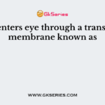 Light enters eye through a transparent membrane known as