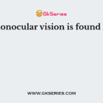 Monocular vision is found in