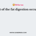 Most of the fat digestion occurs in