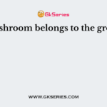 Mushroom belongs to the group