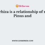 Mycorrhiza is a relationship of roots of Pinus and