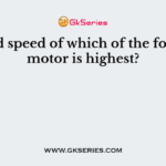 No-load speed of which of the following motor is highest?