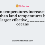 Ocean temperatures increase more slowly than land temperatures because of the larger effective_______ of the oceans