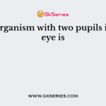 Only organism with two pupils in each eye is
