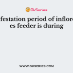 Peak infestation period of inflorescences feeder is during