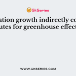 Population growth indirectly contributes for greenhouse effect