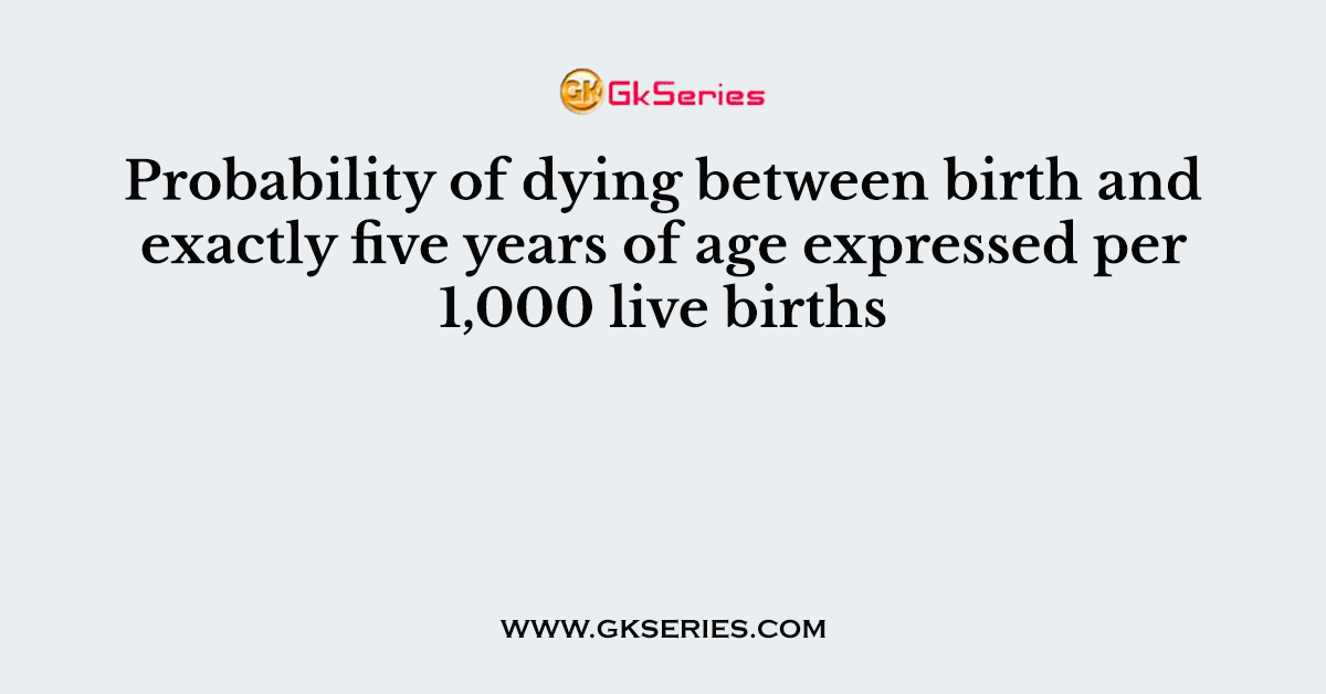 Probability of dying between birth and exactly five years of age expressed per 1,000 live births