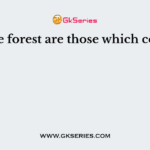 Pure forest are those which cover