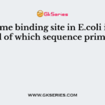 Ribosome binding site in E.coli is composed of which sequence primarily?
