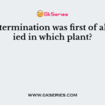 Sex determination was first of all studied in which plant?