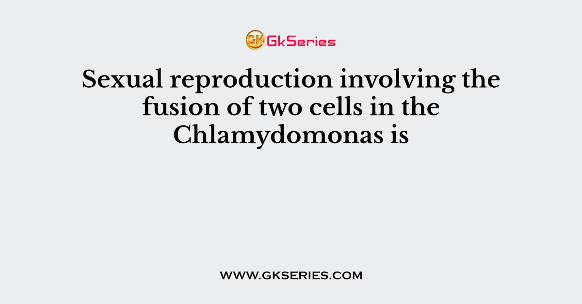 Sexual reproduction involving the fusion of two cells in the Chlamydomonas is