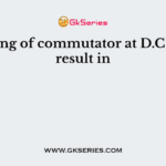 Sparking of commutator at D.C motor result in